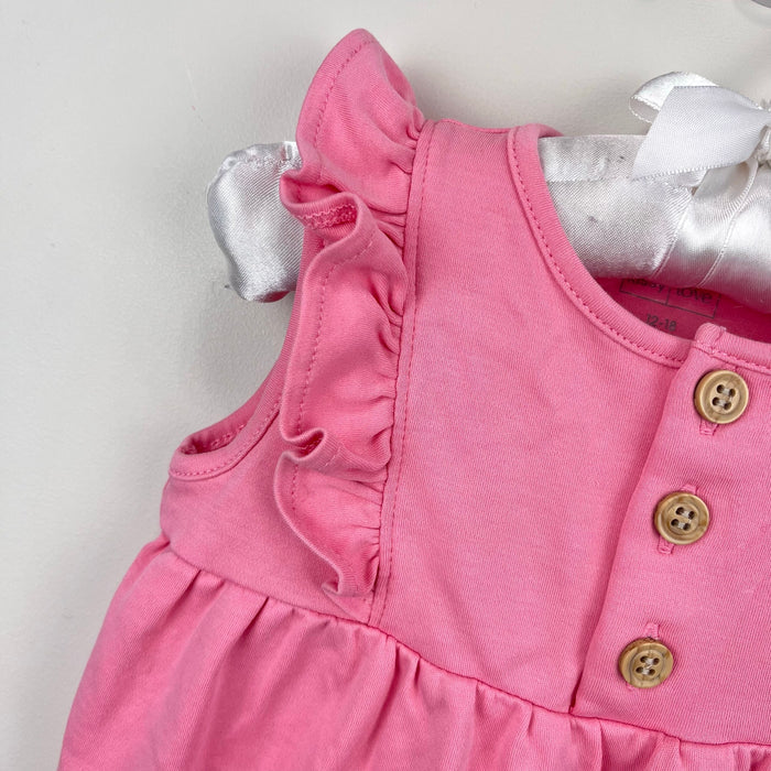 Kissy Kissy "Kissy Love" Pink Ruffle Short Playsuit Romper 12-18 Months