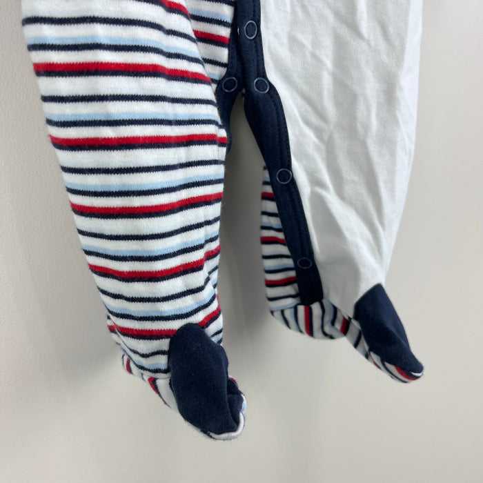 Kissy Kissy Striped Tugboat Footie Coverall 0-3 Months