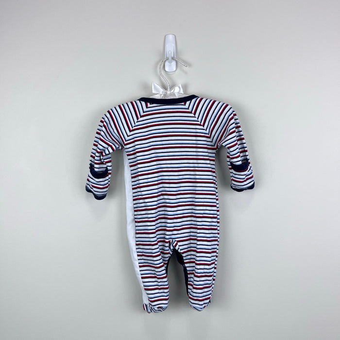 Kissy Kissy Striped Tugboat Footie Coverall 0-3 Months