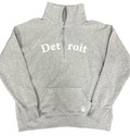 Ladies Detroit Grey Half Zip Fleece - XS-SMALL