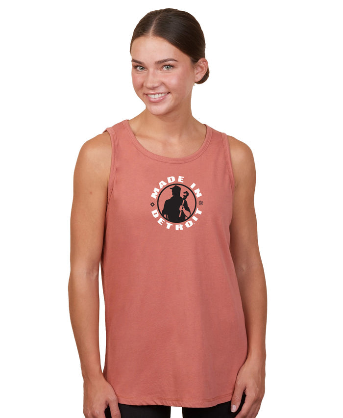 Ladies MID Dusty Rose Relaxed Tank - LG