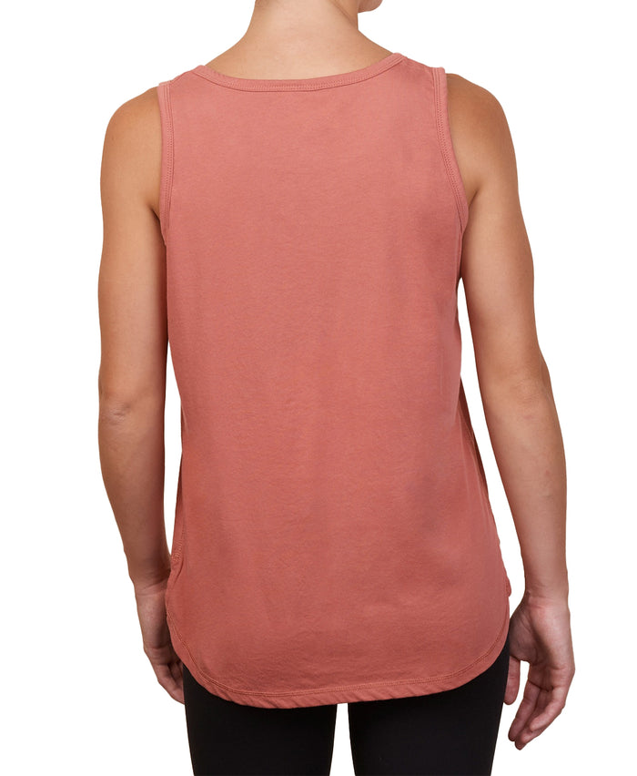 Ladies MID Dusty Rose Relaxed Tank - LG
