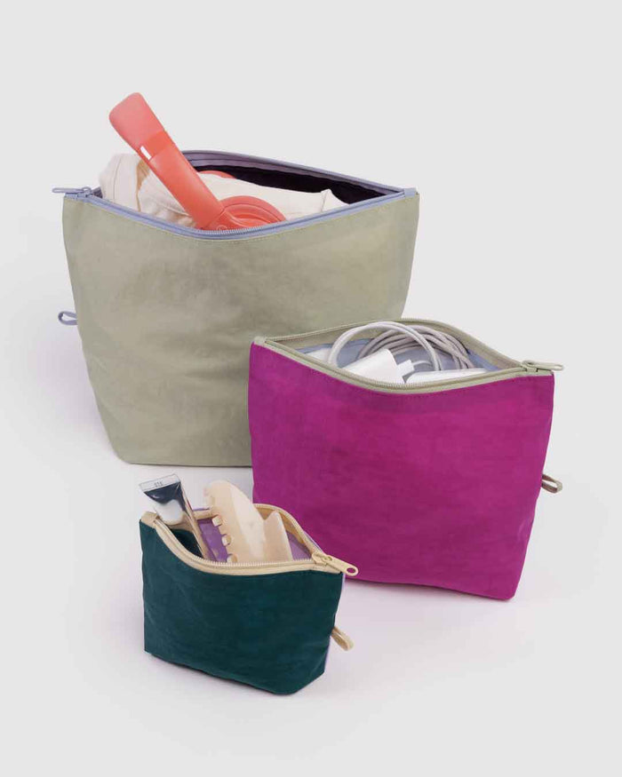 Lagoon Mix Go Pouch Set | BAGGU | Go Pouch Set