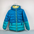 Lands' End Kids Color Block Down Winter Jacket M 10-12