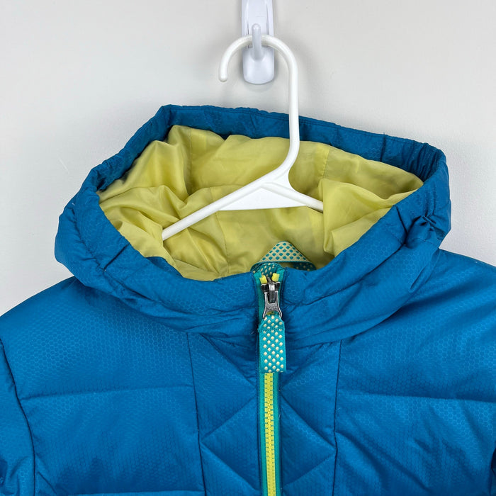 Lands' End Kids Color Block Down Winter Jacket M 10-12