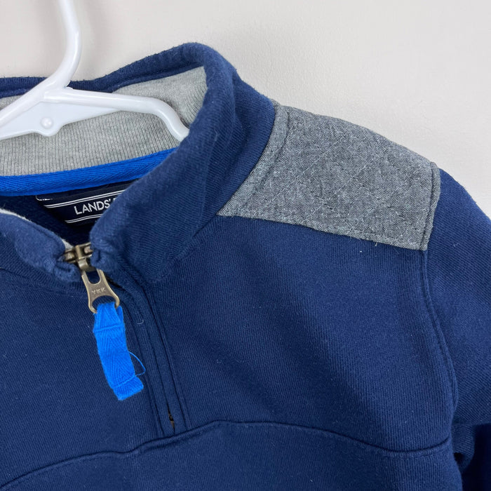 Lands End Quarter Zip Pullover Sweatshirt Navy Blue Small 8