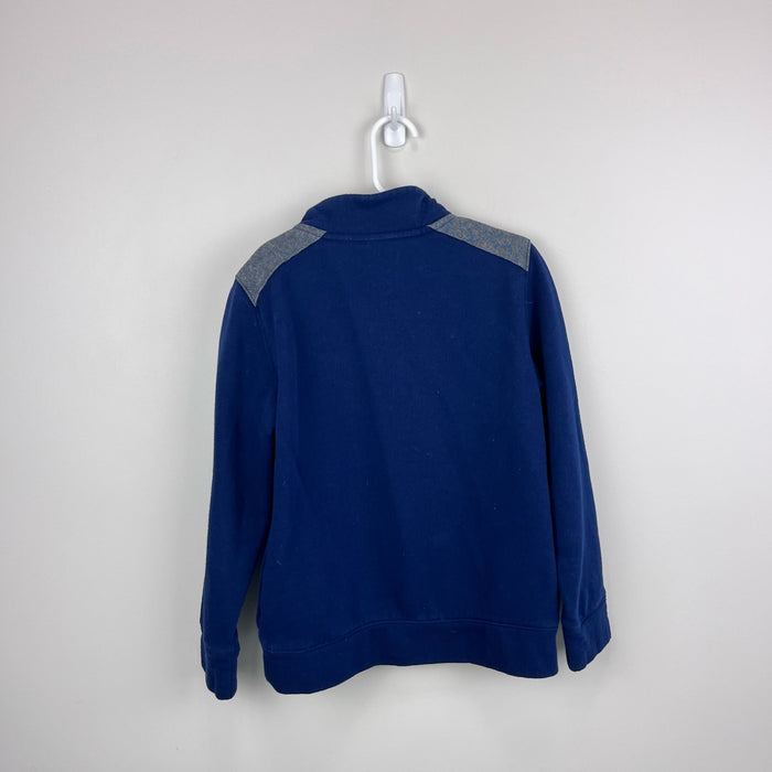 Lands End Quarter Zip Pullover Sweatshirt Navy Blue Small 8