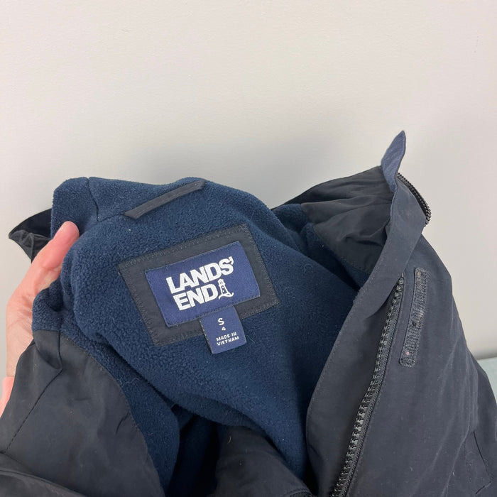 Lands' End Squall Fleece Lined Waterproof Insulated Winter Parka Black S 4T