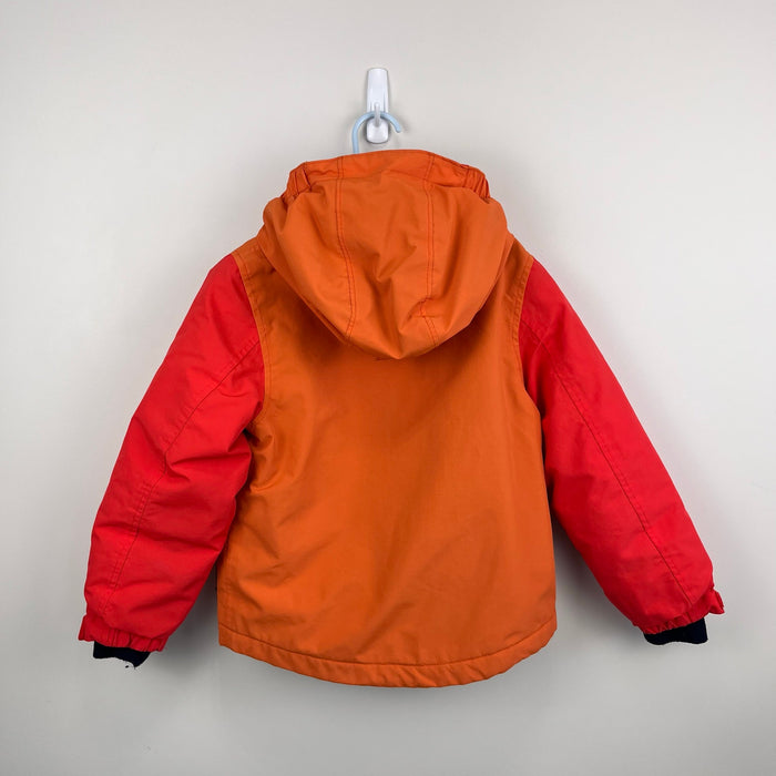 Lands' End Squall Fleece Lined Waterproof Insulated Winter Parka Orange XS 4-5