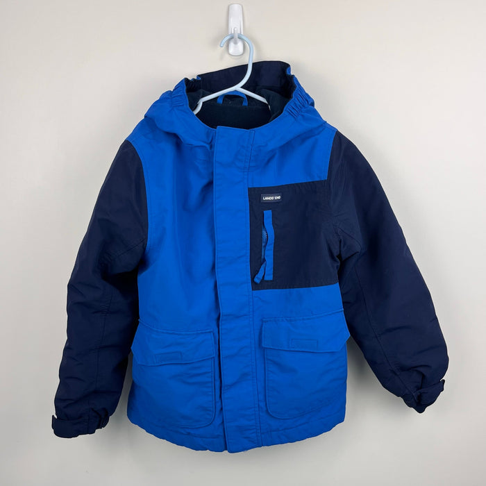 Lands' End Squall Fleece Lined Waterproof Insulated Winter Parka S 6-7