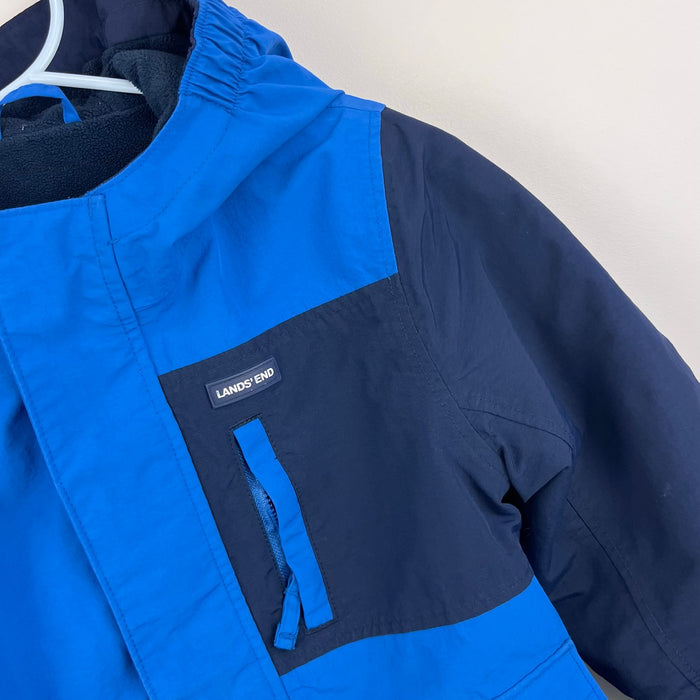 Lands' End Squall Fleece Lined Waterproof Insulated Winter Parka S 6-7