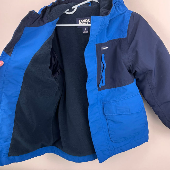 Lands' End Squall Fleece Lined Waterproof Insulated Winter Parka S 6-7