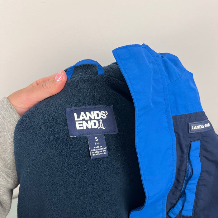 Lands' End Squall Fleece Lined Waterproof Insulated Winter Parka S 6-7