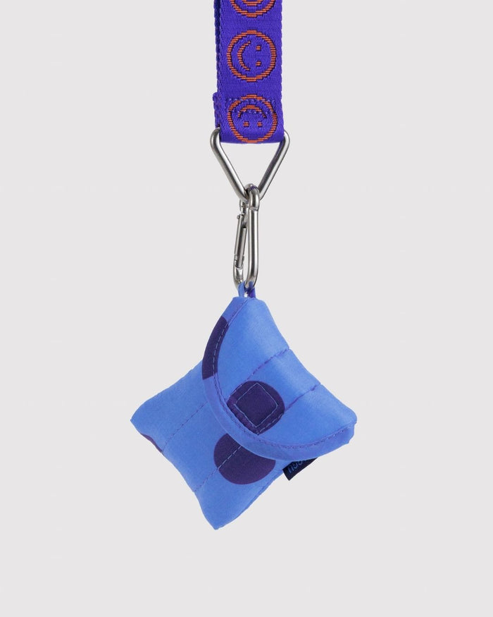 Blue Polka Dot Puffy Earbuds Case | BAGGU | Earbud Case