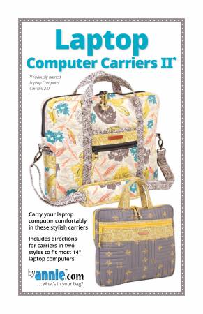 Laptop Computer Carriers 2.0 - Patterns By Annie -   Pba 1222
