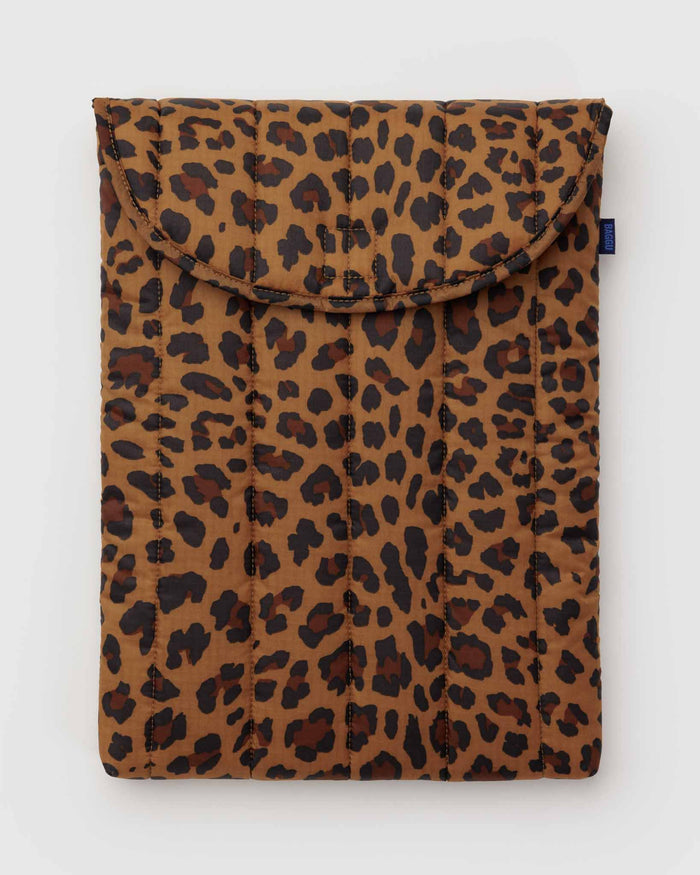 Leopard 16" Puffy Laptop Sleeve | BAGGU | Puffy Laptop Sleeve 16"