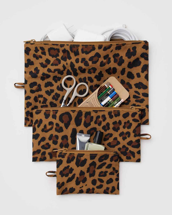 Leopard Flat Pouch Set | BAGGU | Flat Pouch Set