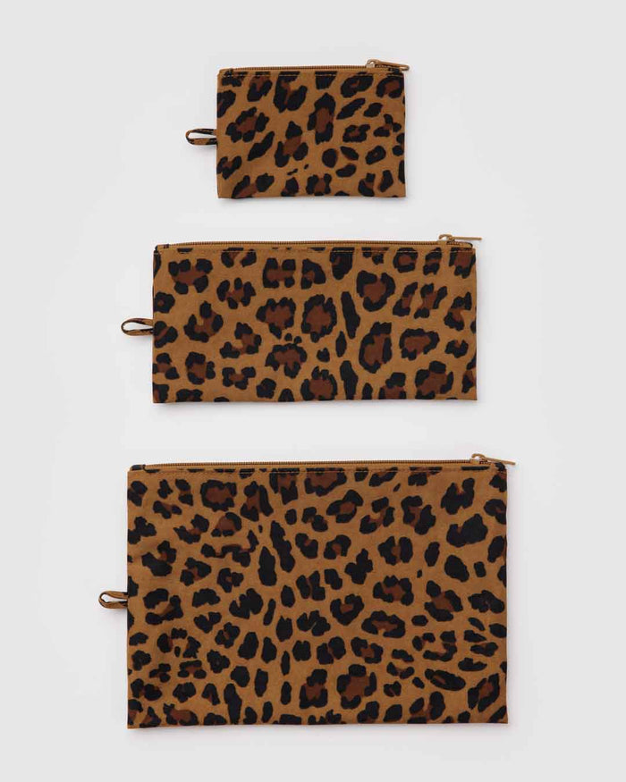 Leopard Flat Pouch Set | BAGGU | Flat Pouch Set