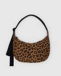 Leopard Medium Nylon Crescent Bag | BAGGU | Medium Nylon Crescent Bag