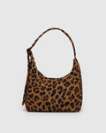 Leopard Mini Nylon Shoulder Bag | BAGGU | Mini Nylon Shoulder Bag