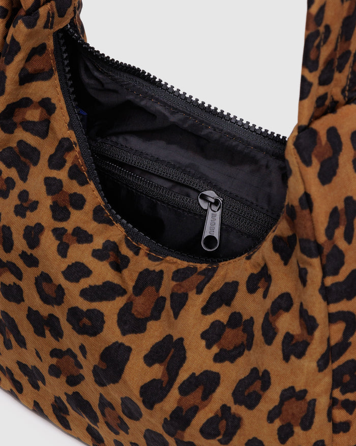 Leopard Mini Nylon Shoulder Bag | BAGGU | Mini Nylon Shoulder Bag