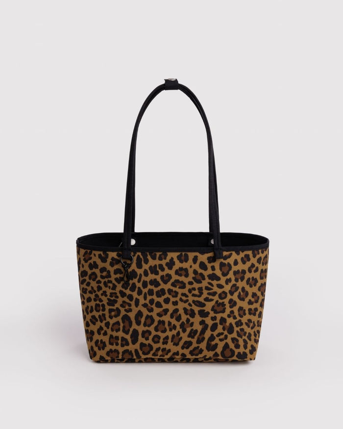 Leopard Mix Medium Nylon Reversible Tote | BAGGU | Medium Nylon Reversible Tote