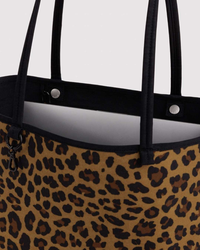 Leopard Mix Medium Nylon Reversible Tote | BAGGU | Medium Nylon Reversible Tote