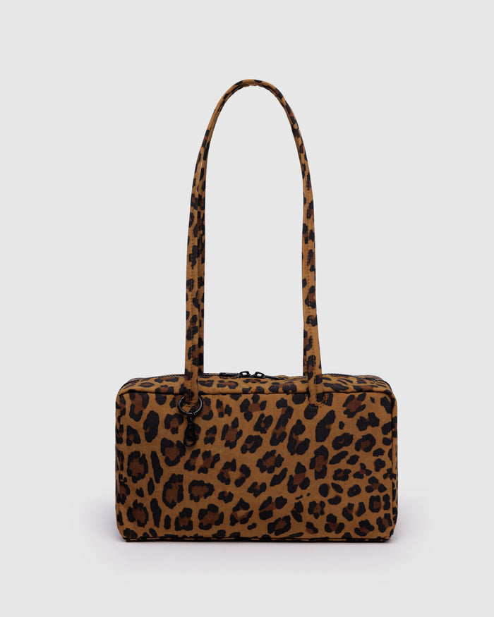 Leopard Nylon Bowler Bag | BAGGU | Nylon Bowler Bag