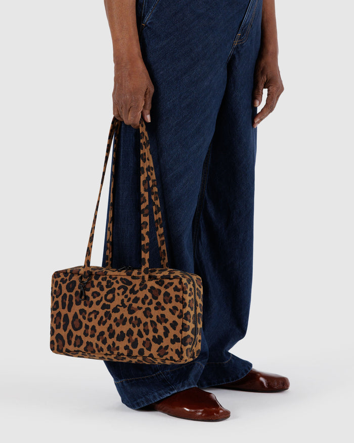 Leopard Nylon Bowler Bag | BAGGU | Nylon Bowler Bag