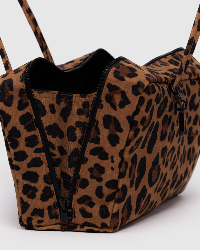 Leopard Nylon Bowler Bag | BAGGU | Nylon Bowler Bag