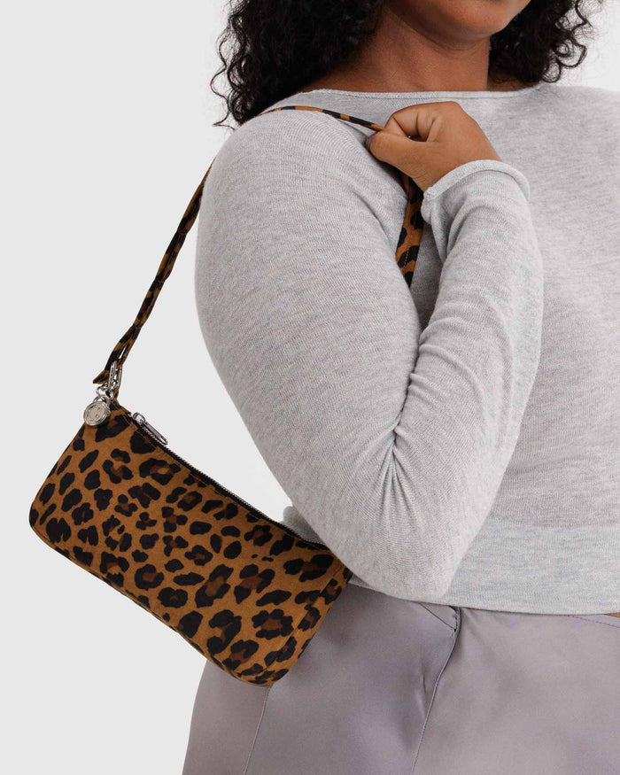 Leopard Nylon Pochette | BAGGU | Nylon Pochette