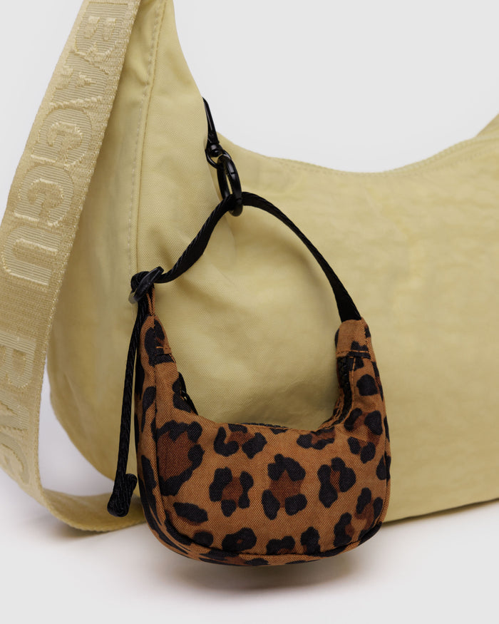 Leopard Print Crescent Bag Charm | BAGGU | Crescent Bag Charm