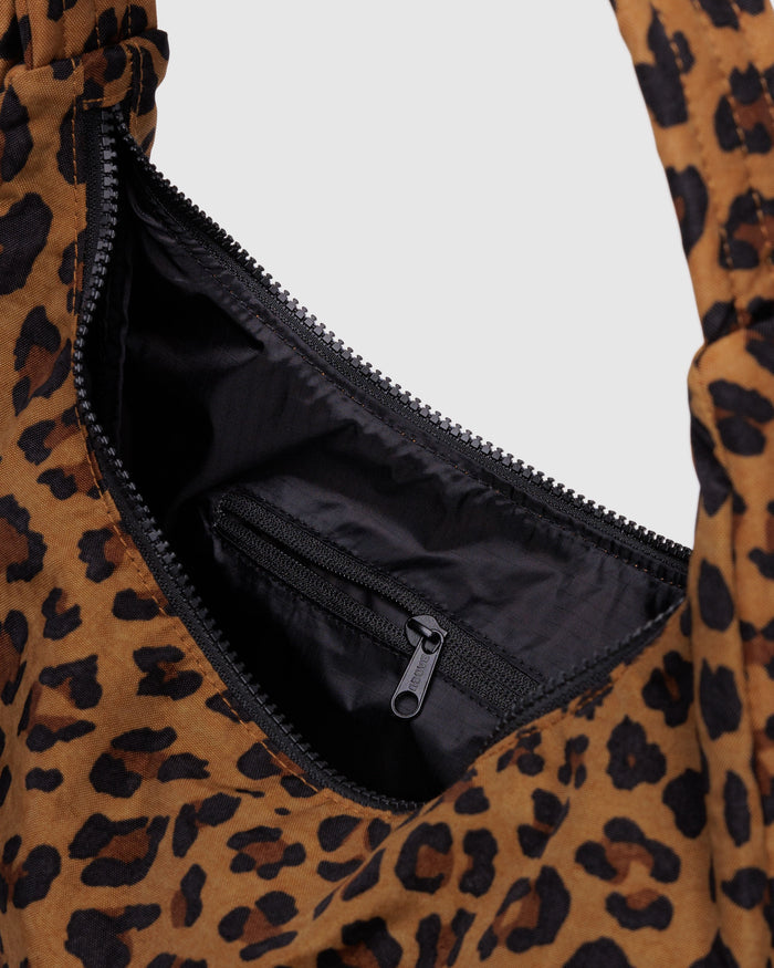 Leopard Print Nylon Shoulder bag | BAGGU | Nylon Shoulder Bag