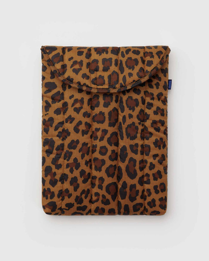 Leopard Puffy Laptop Sleeve 13"/14" | BAGGU | Laptop Sleeve 13”/14"