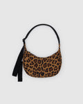 Leopard Small Nylon Crescent Bag | BAGGU | Small Nylon Crescent Bag