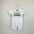 Lil Cactus Applique Easter Bunny Shortall Romper 6-12 Months