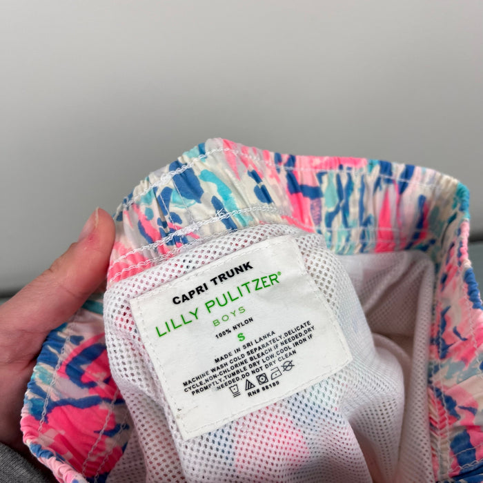 Lilly Pulitzer Boys Junior Capri Swim Trunk Cosmic Coral S