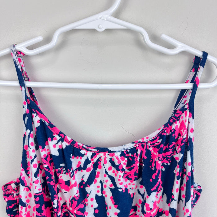 Lilly Pulitzer Girls Aleene Romper Nauti Navy Beyond the Sea L 8-10