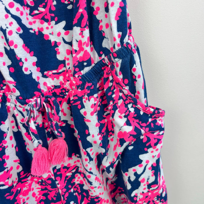Lilly Pulitzer Girls Aleene Romper Nauti Navy Beyond the Sea L 8-10