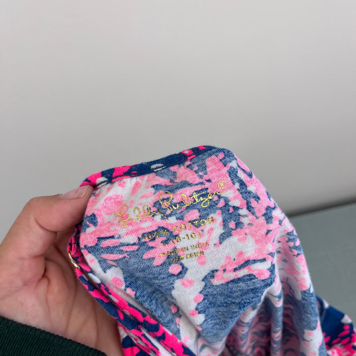 Lilly Pulitzer Girls Aleene Romper Nauti Navy Beyond the Sea L 8-10