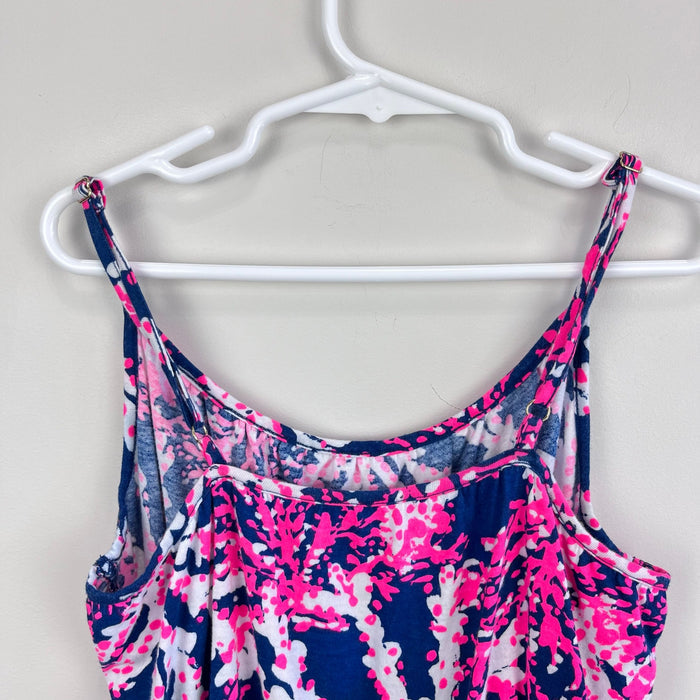Lilly Pulitzer Girls Aleene Romper Nauti Navy Beyond the Sea L 8-10