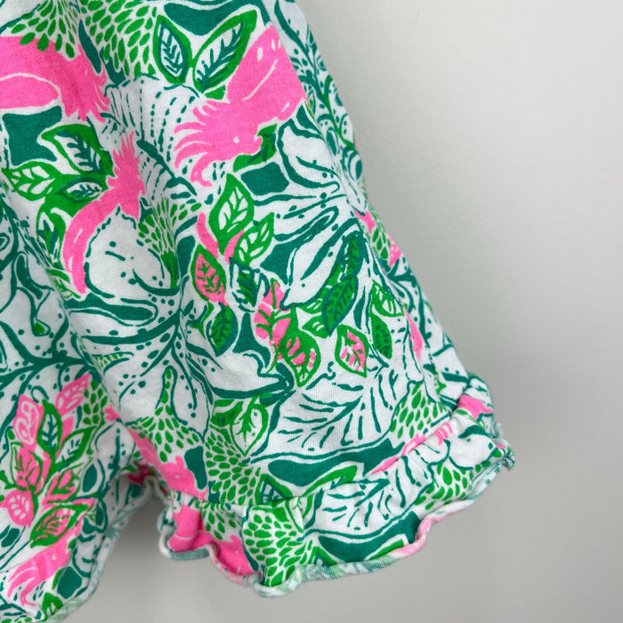 Lilly Pulitzer Girls Cecily Infant Dress Botanical Green Just Wing It 18-24 Months