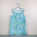 Lilly Pulitzer Girls Little Little Classic Shift Dress Hyda Blue Dandy Lions 10