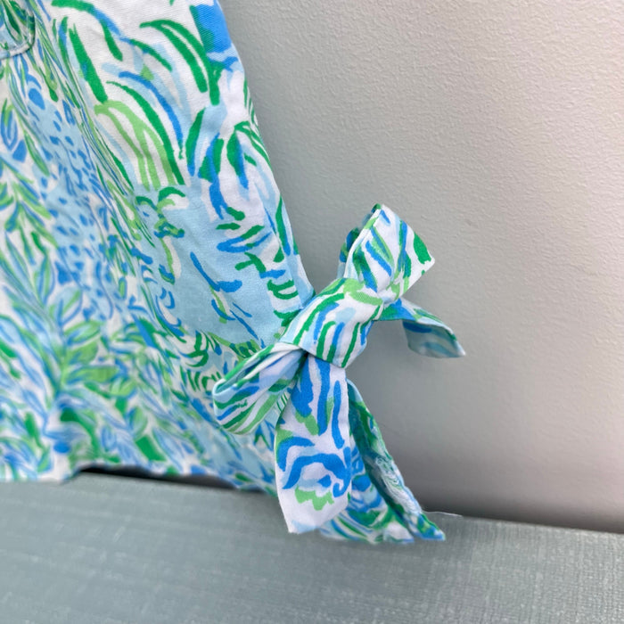 Lilly Pulitzer Girls Little Little Classic Shift Dress Hyda Blue Dandy Lions 10