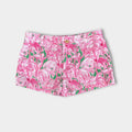 Lilly Pulitzer Girls Mini Callahan Shorts Prep Green Pink Colony Small 7