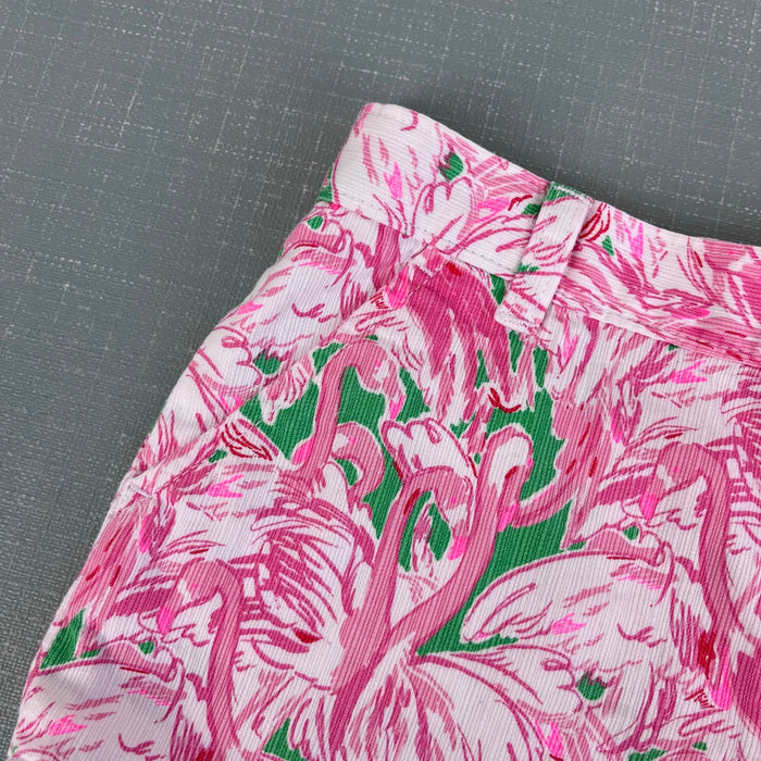 Lilly Pulitzer Girls Mini Callahan Shorts Prep Green Pink Colony Small 7