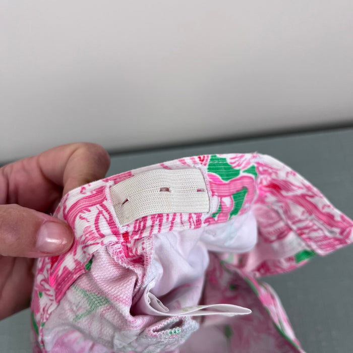 Lilly Pulitzer Girls Mini Callahan Shorts Prep Green Pink Colony Small 7