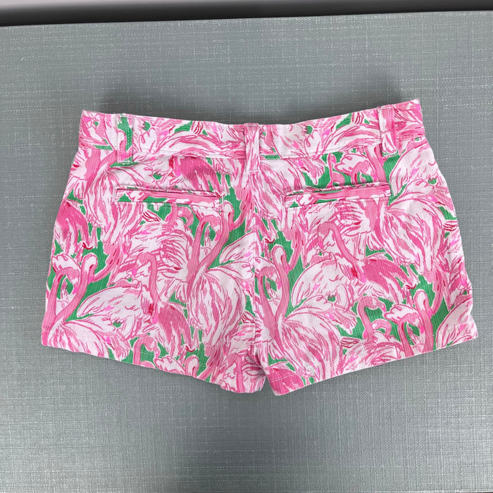 Lilly Pulitzer Girls Mini Callahan Shorts Prep Green Pink Colony Small 7