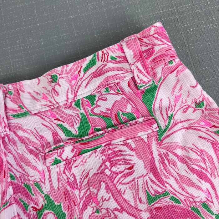 Lilly Pulitzer Girls Mini Callahan Shorts Prep Green Pink Colony Small 7