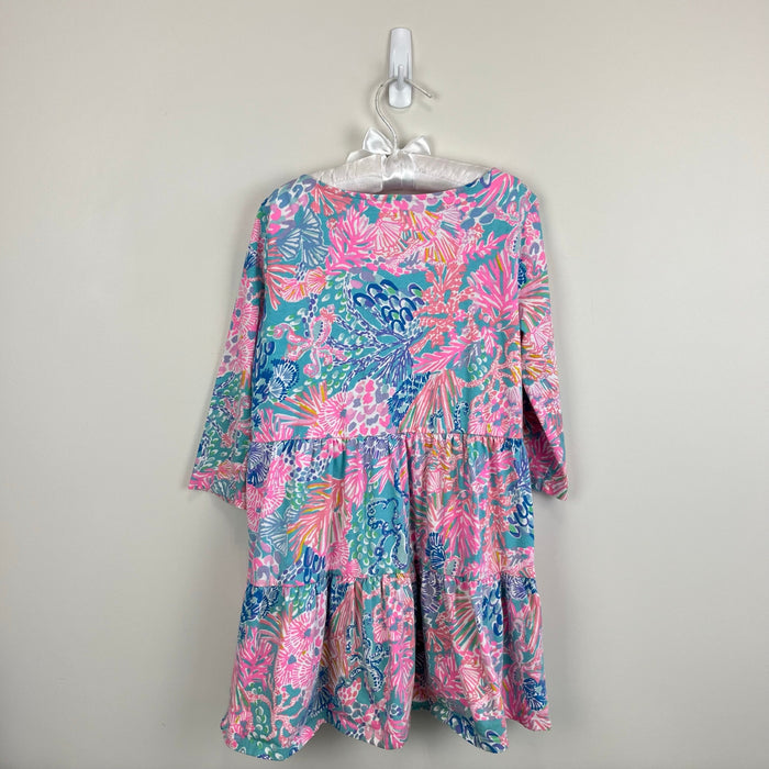 Lilly Pulitzer Girls Mini Geanna Dress Multi Splendor in the Sand M 6-7